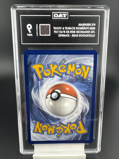 N's Reshiram 2025 Pokemon Scarlet Violet 167/159 Illustration Rare Stamped TAG 9