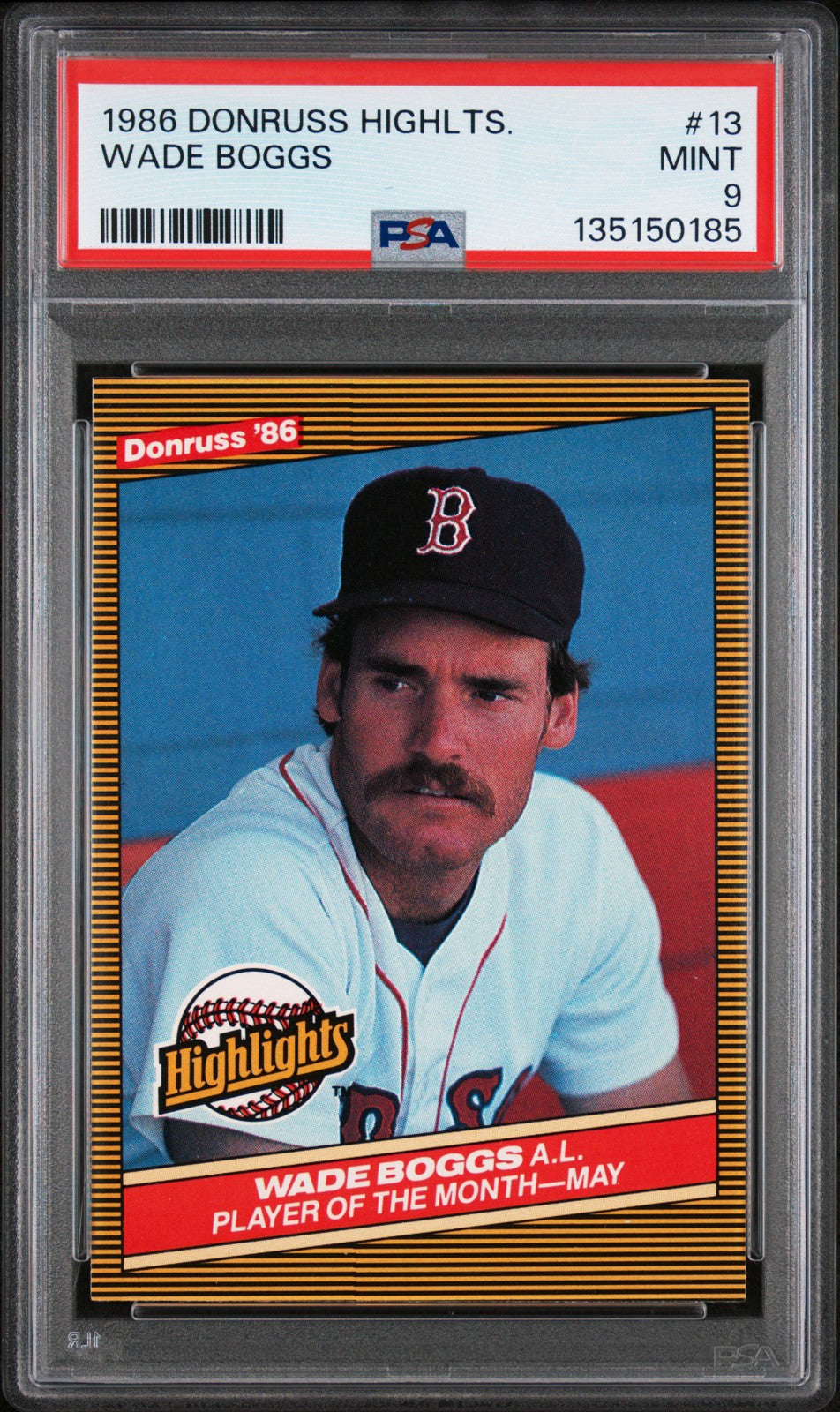 1986 Donruss Highlights - Wade Boggs #13