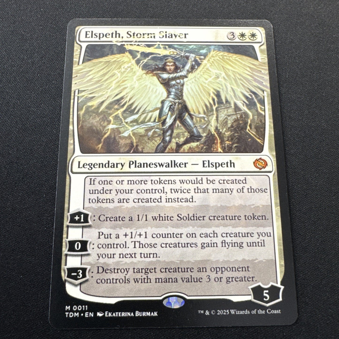 2025 Magic MTG Dragonstorm Elspeth Storm Slayer Rare #0011