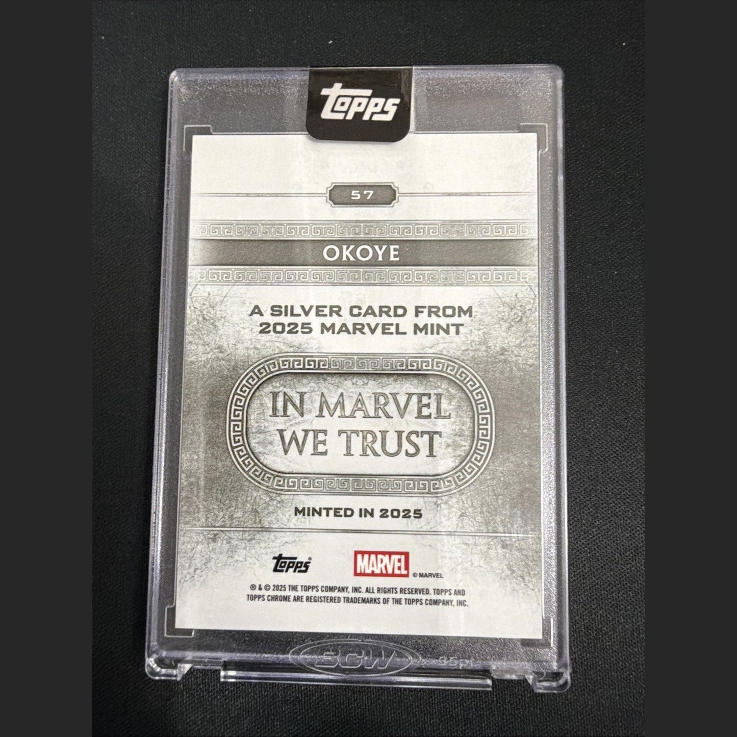 2025 Topps Marvel Mint Okoye 08/10 Black #57