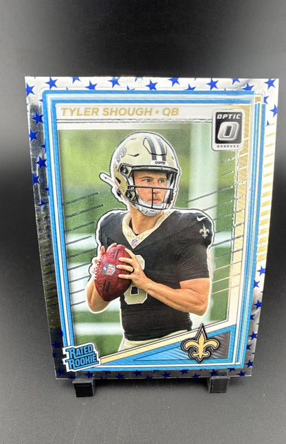 2025 Panini Donruss Optic - Rated Rookie Tyler Shough #223 Stars Prizm (RC)