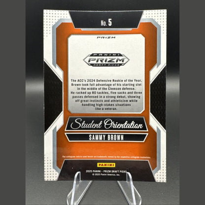 Sammy Brown 2025 Panini Prizm Draft Picks Student Orientation Green #5