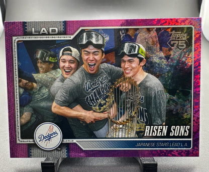 2026 Topps Series 2 Shohei Ohtani Yamamoto Sasaki Risen Sons #642 Pink Diamante