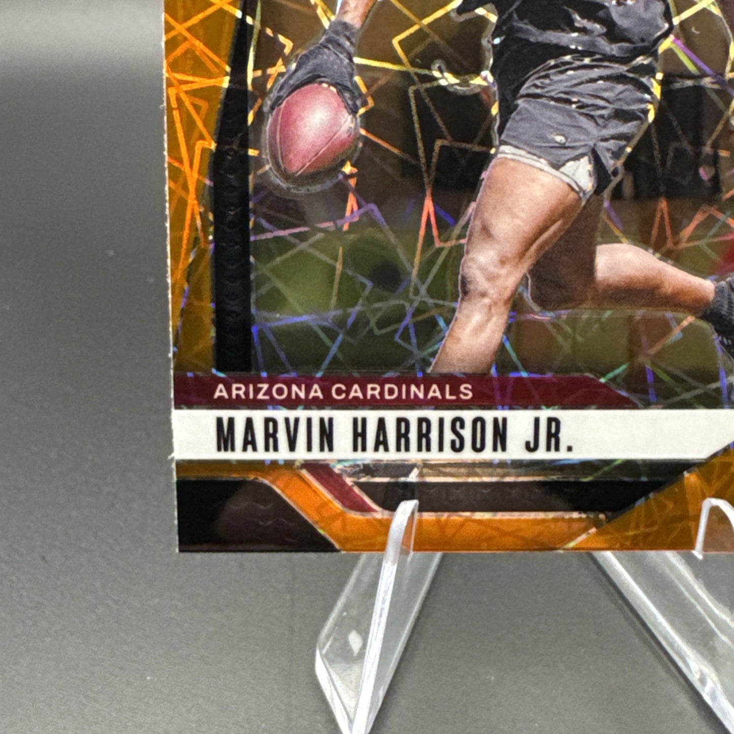Marvin Harrison Jr. 2024 Prizm Orange Lazer Laser Rookie RC #375 Cardinals