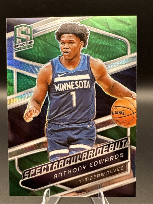 2023-24 Spectra Anthony Edwards International Green Prizm #/75 Timberwolves