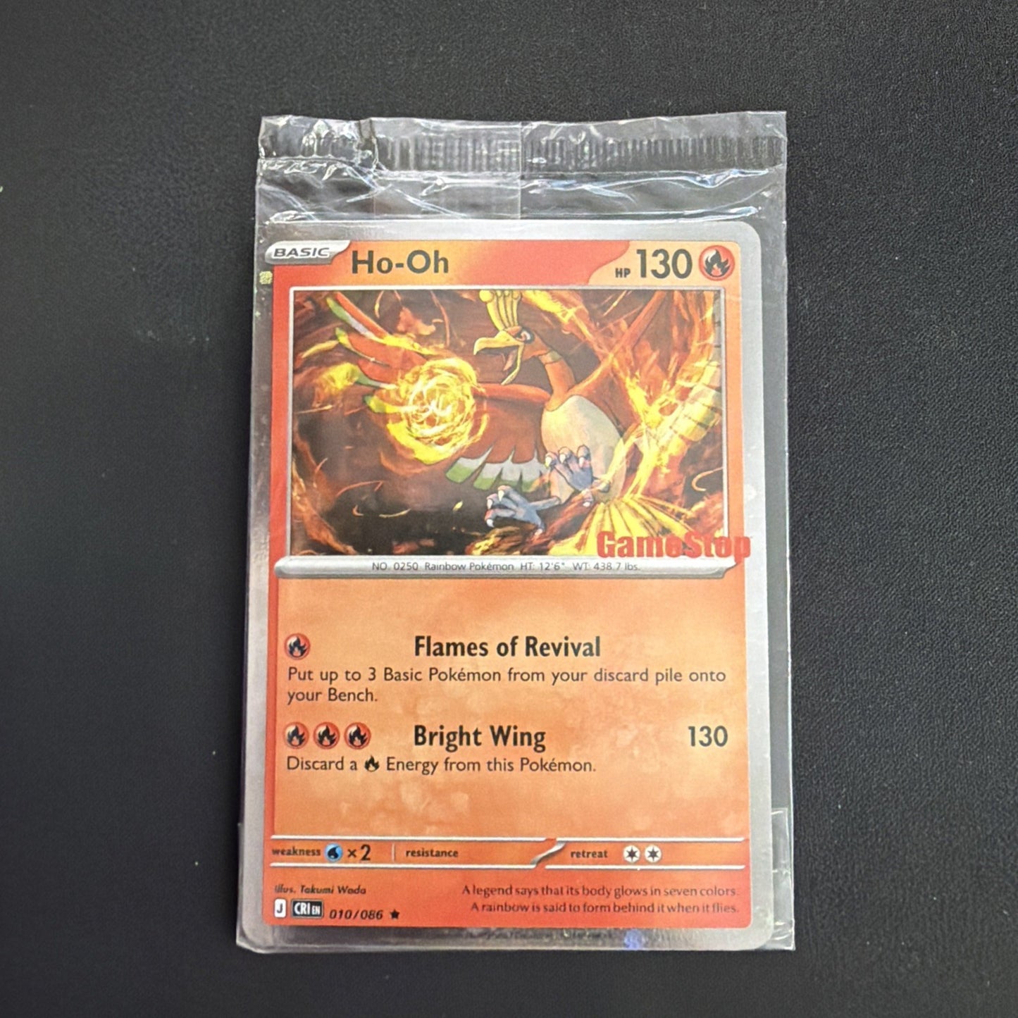 Pokémon TCG Ho-Oh GameStop Chaos Rising Promo Card Sealed