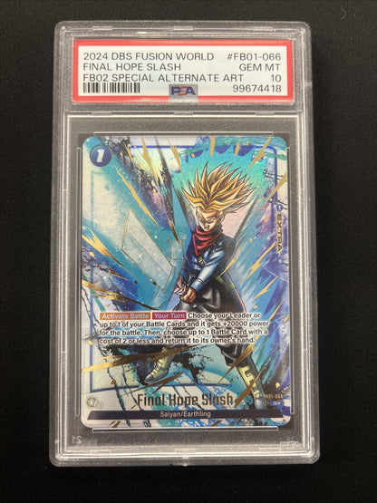 2024 DBZ FUSION WORLD TRUNKS (FINAL HOPE SLASH) SPECIAL ALT ART FB01-066