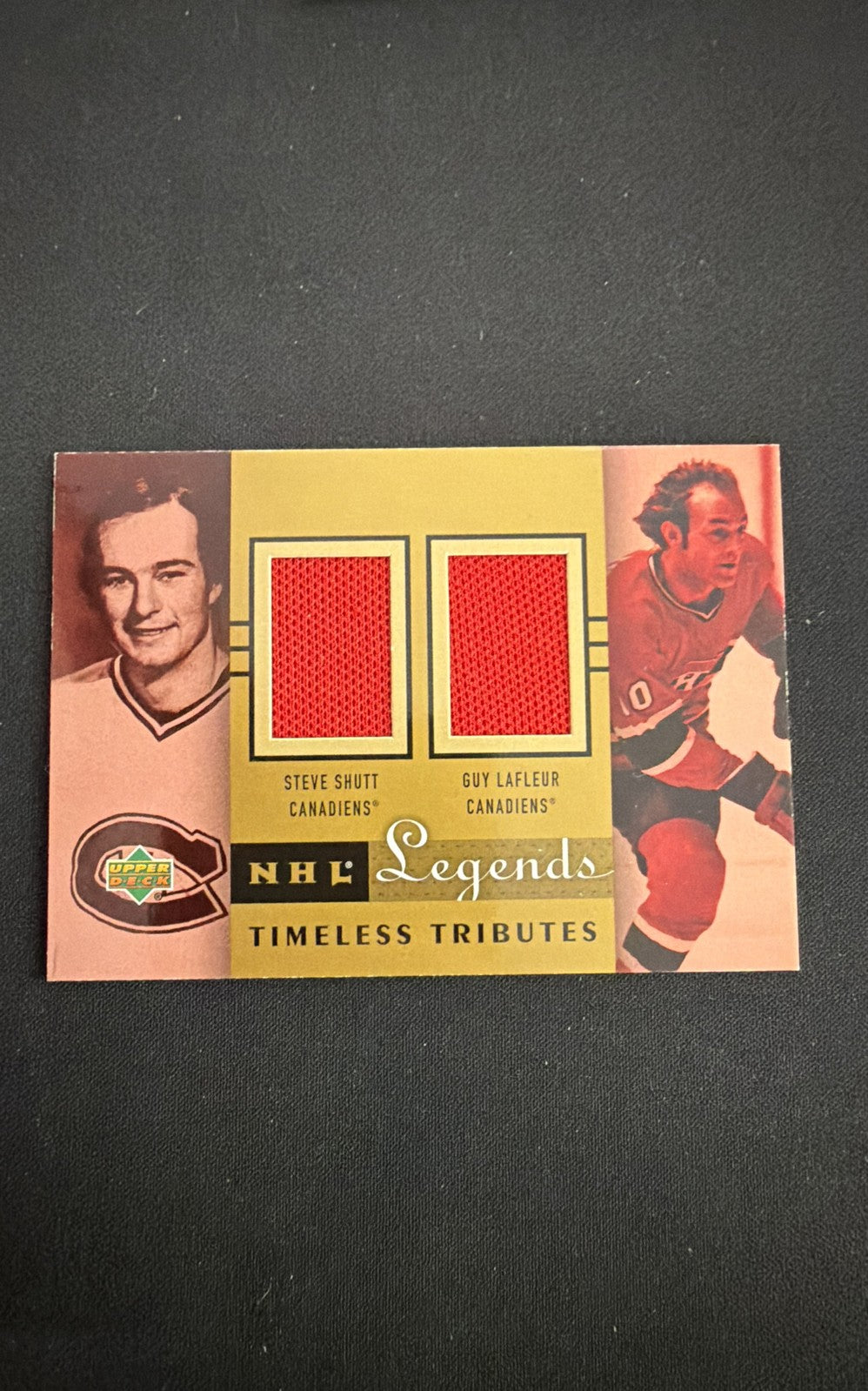 2001-02 Upper Deck Legends - Timeless Tributes Jerseys Guy Lafleur, Steve Shutt