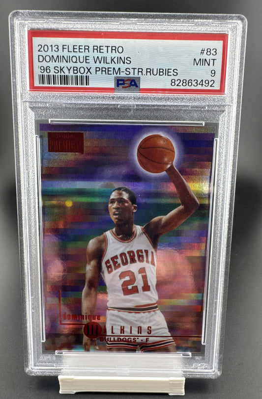 2013-14 Fleer Retro 1996-97 Skybox Premium Dominique Wilkins #83 PSA 9