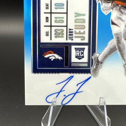 2020 Panini Contenders Optic - Rookie Ticket Autographs Blue Jerry Jeudy 64/99