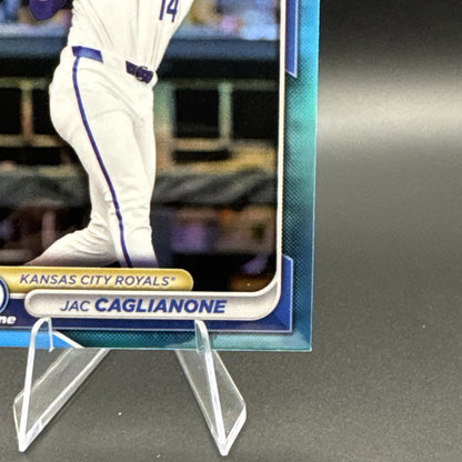 Jac Caglianone 2024 Bowman Draft Baseball 1st Chrome Sky Blue Refractor Royals