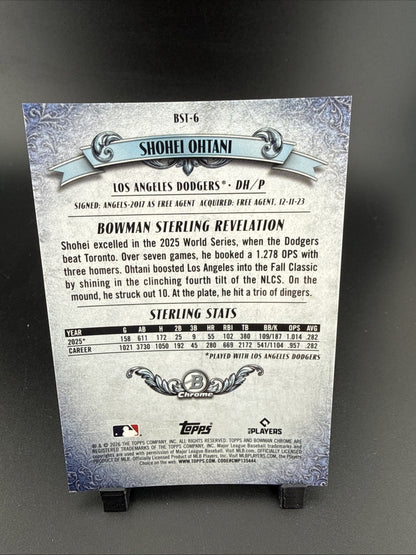 2026 Bowman Shohei Ohtani Bowman Sterling Chrome Refractor /99 #BST-6 Dodgers