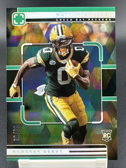 2025 Photogenic Matthew Golden Green Diamond Rookie /25