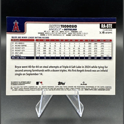 2025 Topps Chrome Bryce Teodosio Rookie Auto Rookie RC #RA-BTE Angels