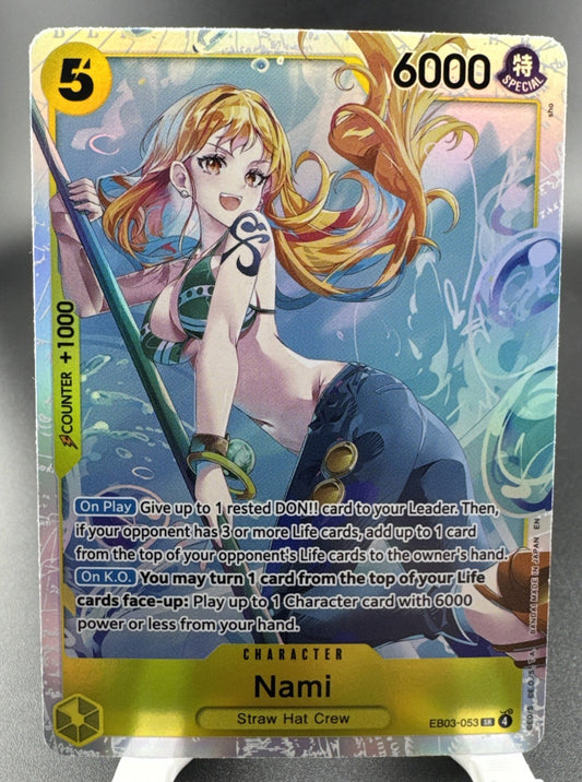 One Piece Nami Eglish EB03-053 Heroines SR - Near Mint