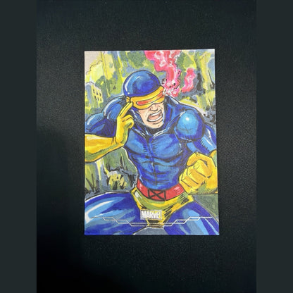 2025 Topps Chrome Marvel Studios CYCLOPS ARTIST SKETCH AUTO # 1/1 Allen Serrano