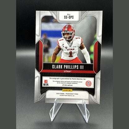 2025 Prizm Draft Picks Football Clark Phillips Sen. Signatures Green SS-CPS