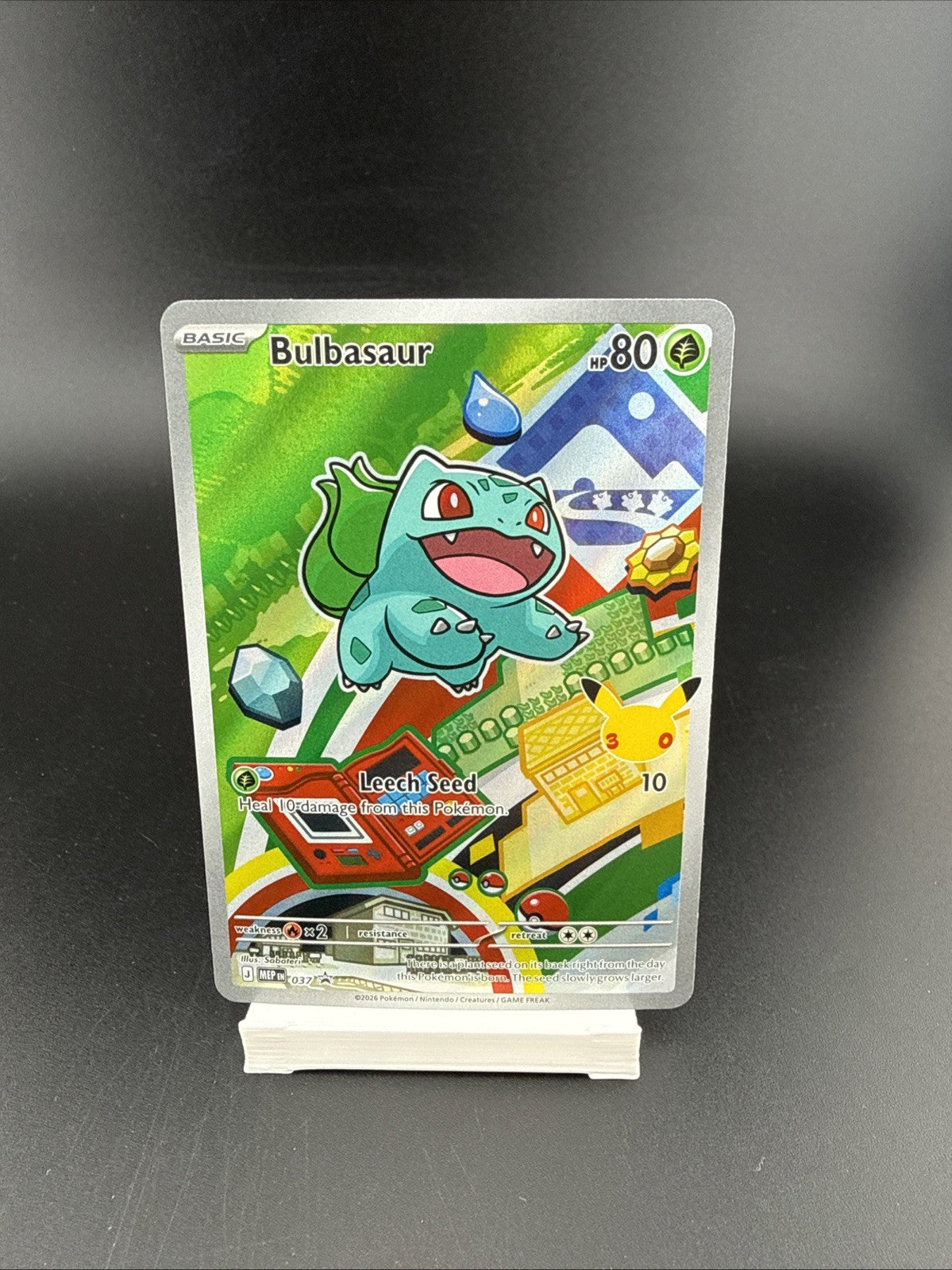 Bulbasaur 037 Mega Evolution Promo Holo Promo 80 HP English Basic Pokemon TCG