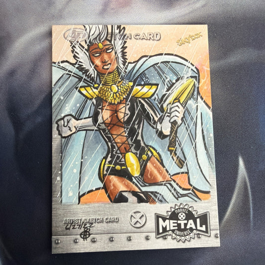 2020 MARVEL X-MEN METAL SKETCH 1/1 STORM Charles Drake 7/3/22