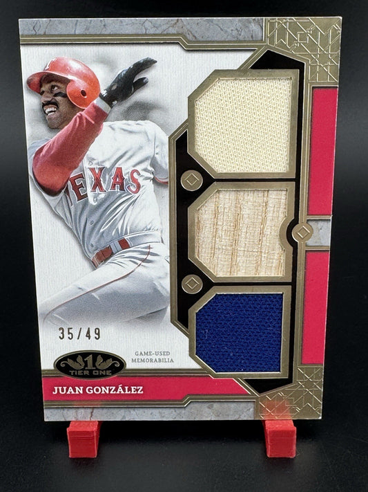 2024 Topps Tier One Triple Relics Juan González #T1R-JG 35/49