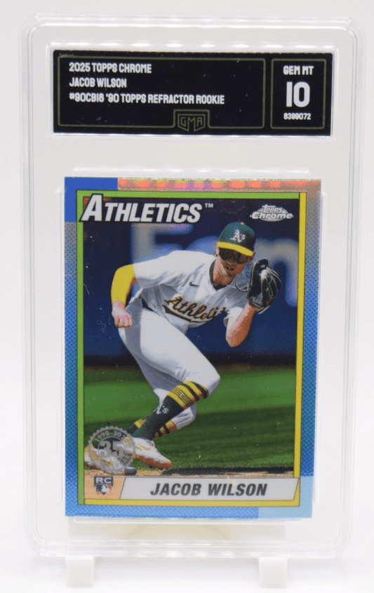 2025 Topps Chrome Jacob Wilson 1990 Refractor GMA MT 10