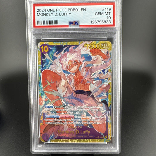 2024 One Piece PRB01 EN Monkey D. Luffy #119 PSA 10