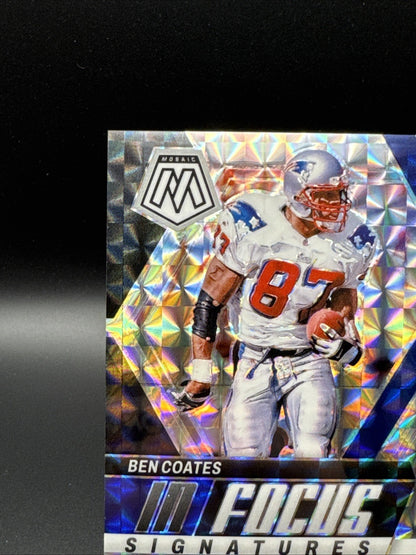 2024 Panini Mosaic - In Focus Signatures Ben Coates  (AU) New England Patriots