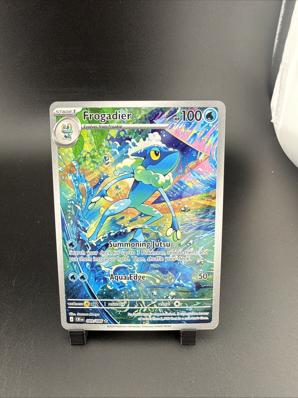 2026 Pokemon—Frogadier #89/86 Chaos Rising—Illustration Rare Holo