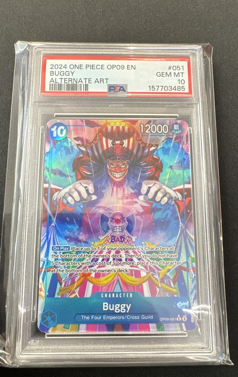 Buggy (051) (Alternate Art) OP09-051 Emperors in the New World Foil