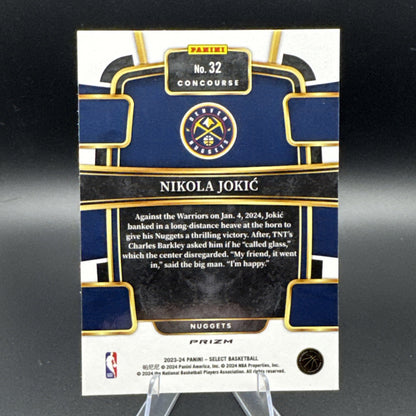 2023-24 Select Nikola Jokic Red Cracked Ice Prizm #32 Concourse