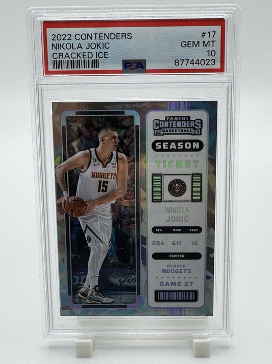2022 Panini Contenders Cracked Ice Nikola Jokic Bronze #17 22/25 PSA 10