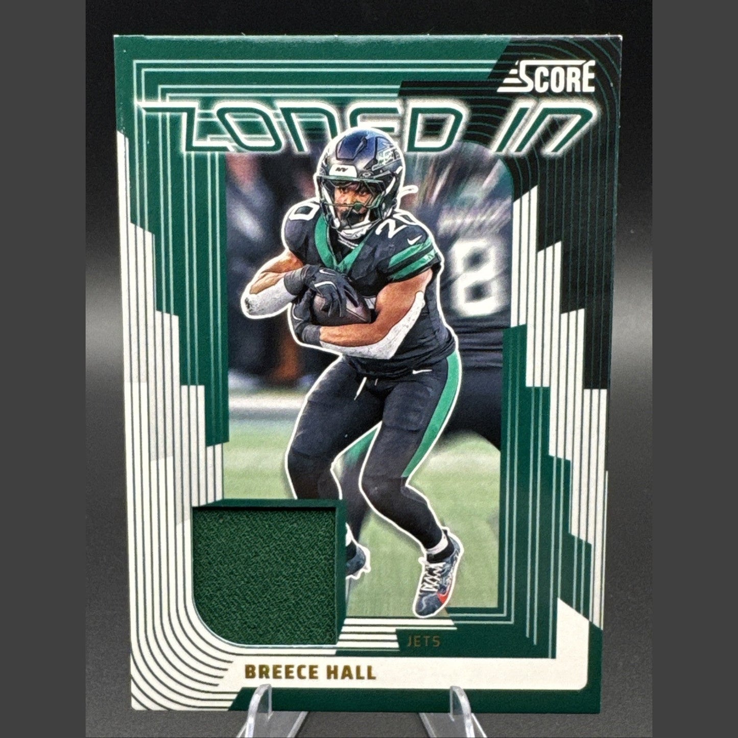 Breece Hall 2025 Panini Score Zoned In Patch #ZON-BHL New York Jets