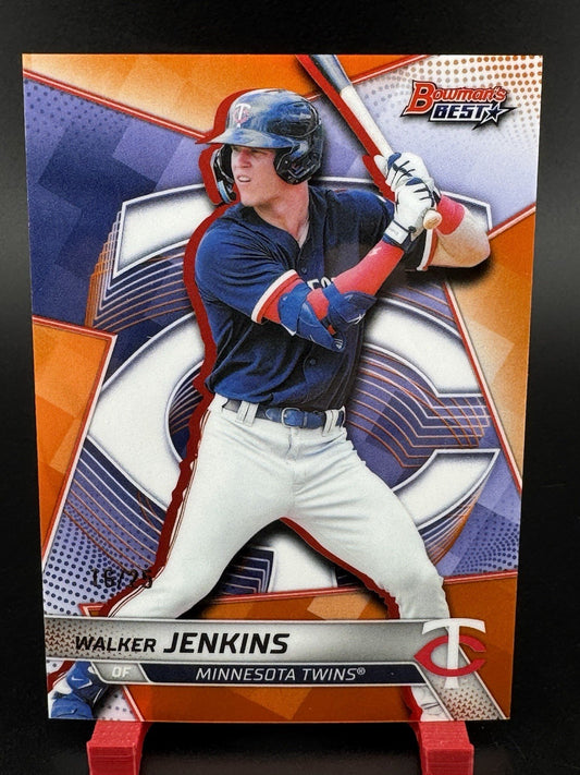 2025 BOWMAN'S BEST WALKER JENKINS TOP PROSPECTS ORANGE REFRACTOR /25