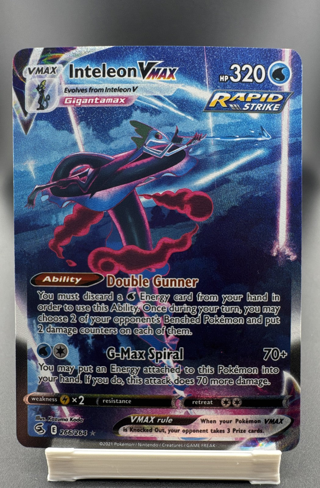 Inteleon VMAX (Alternate Art Secret) 266/264 Swsh08: Fusion Strike Holo