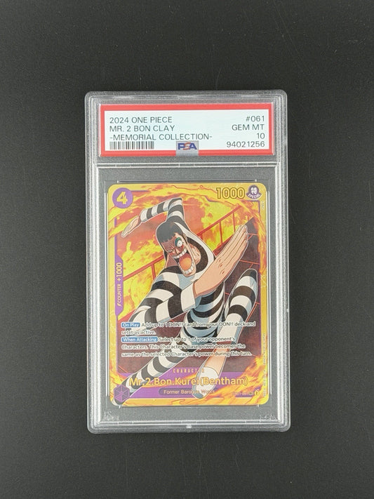 Namco One Piece Mr.2 Bon Kurei EB01-061 Secret Rare Full Art Foil PSA 10