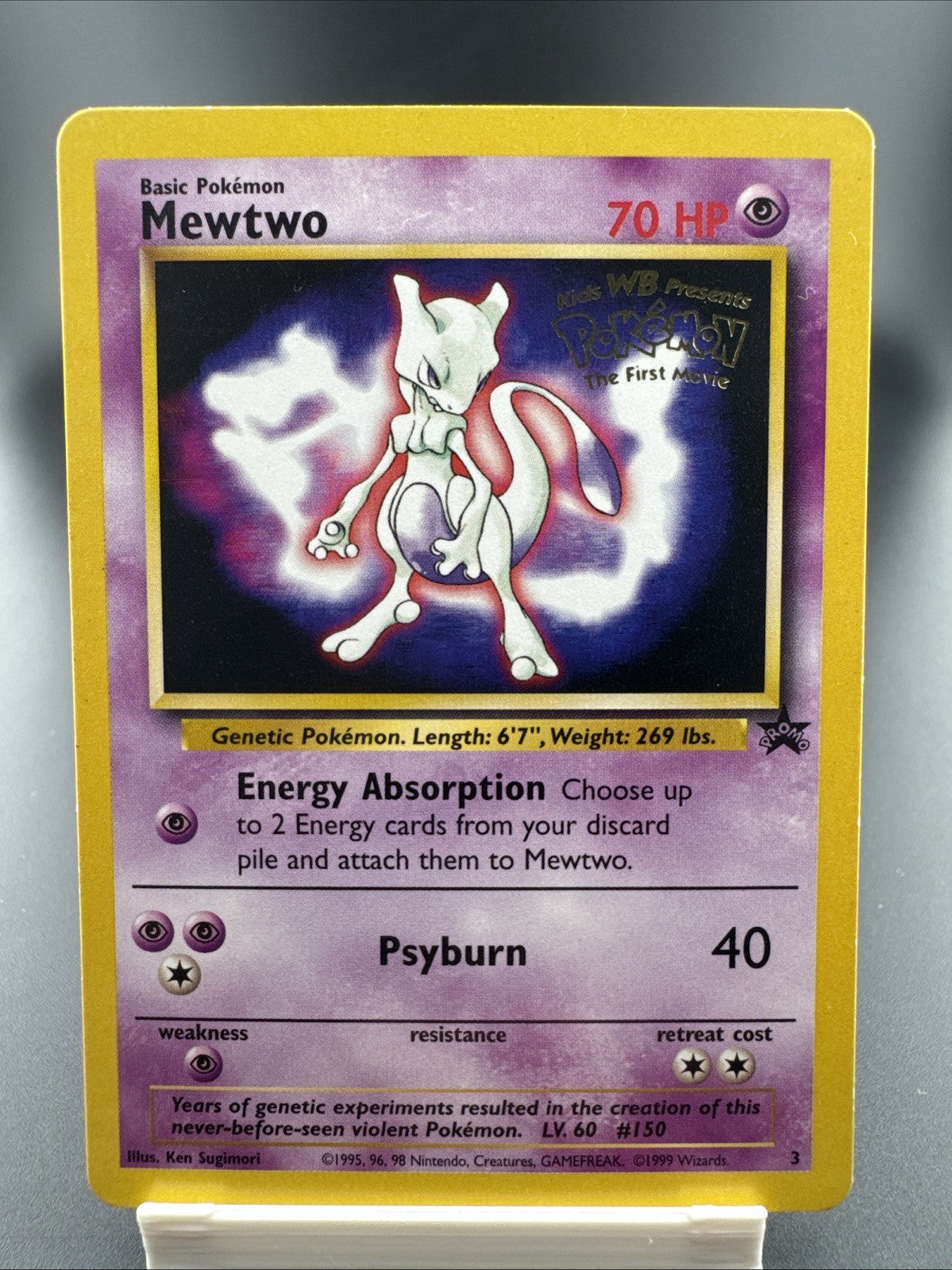 Pokémon Mewtwo WB Presents Promo Card 70 HP Psyburn LV60 #150