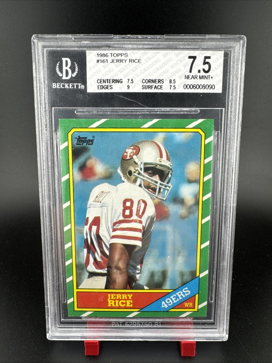 1986 Topps #161 Jerry Rice BGS 7.5