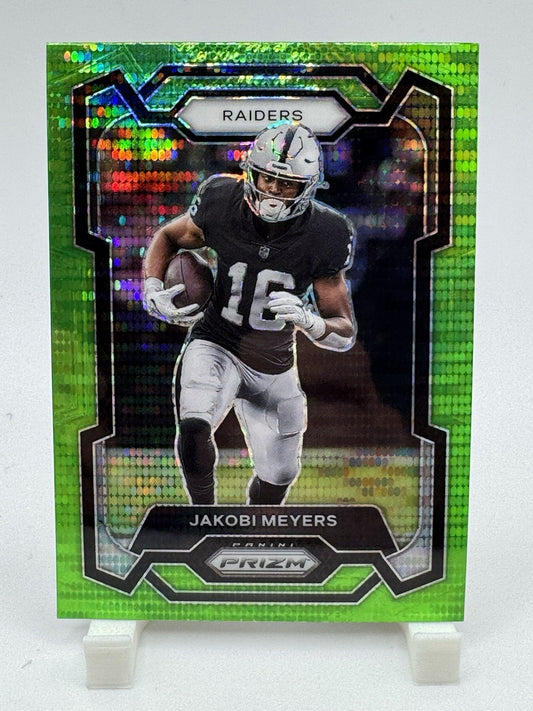 2024 Prizm Jakobi Meyers Neon Green Pulsar #151 Raiders