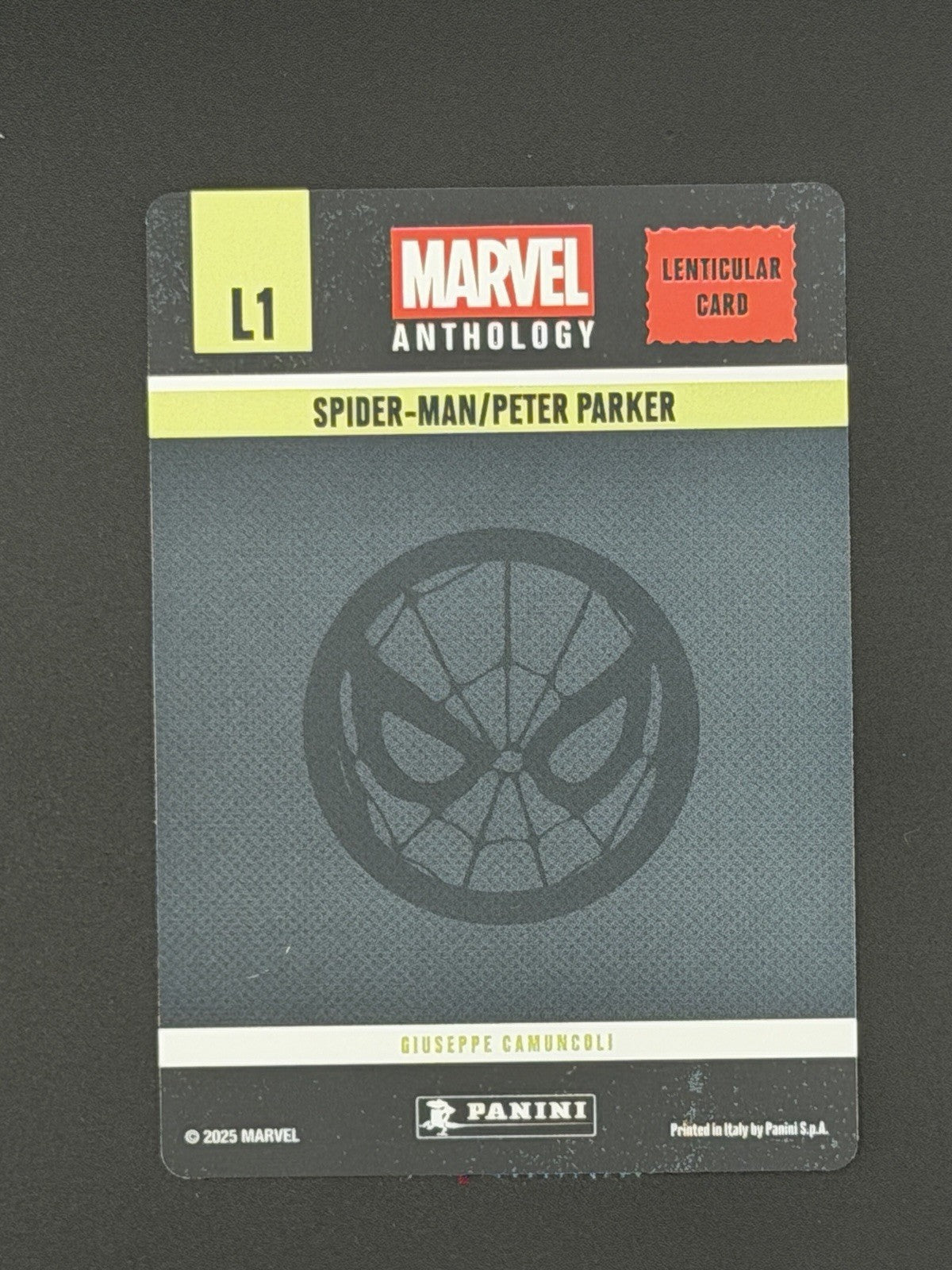 Spider-man Lenticular Hologram 2025 Panini Marvel Anthology L1 Peter Parker