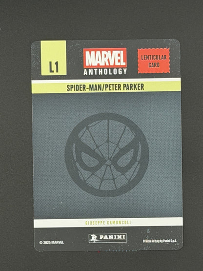 Spider-man Lenticular Hologram 2025 Panini Marvel Anthology L1 Peter Parker