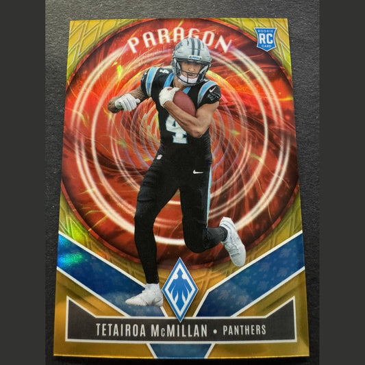 Tetairoa McMillan 2025 Panini Phoenix Paragon Gold /10 #16 Panthers RC