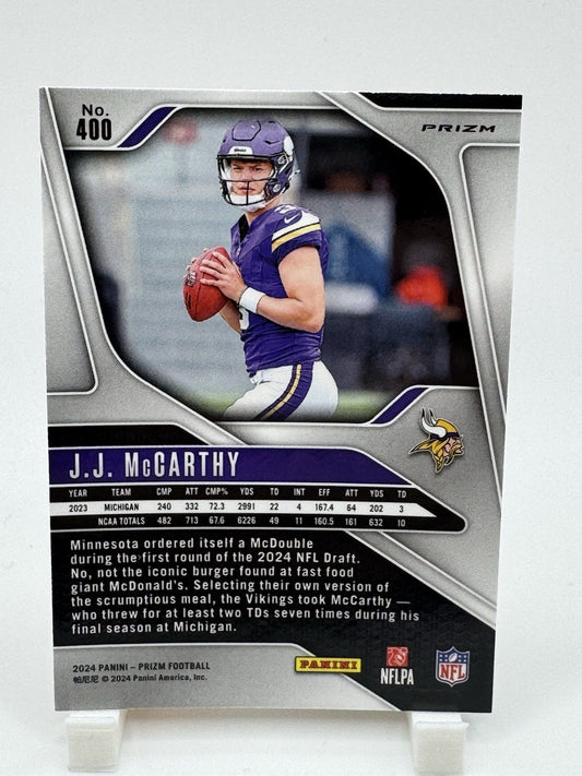 2024 Prizm JJ MCCARTHY J.J. Orange Lazer #400 Laser Rookie RC Vikings