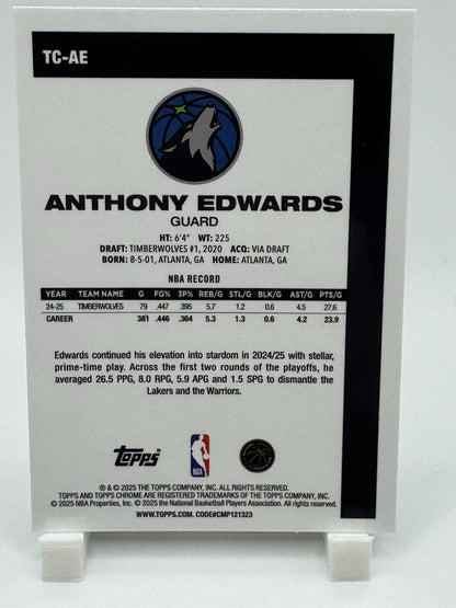 ANTHONY EDWARDS  2025-26 Topps Silver Pack 980-81 Topps Chrome Mojo TC-AE