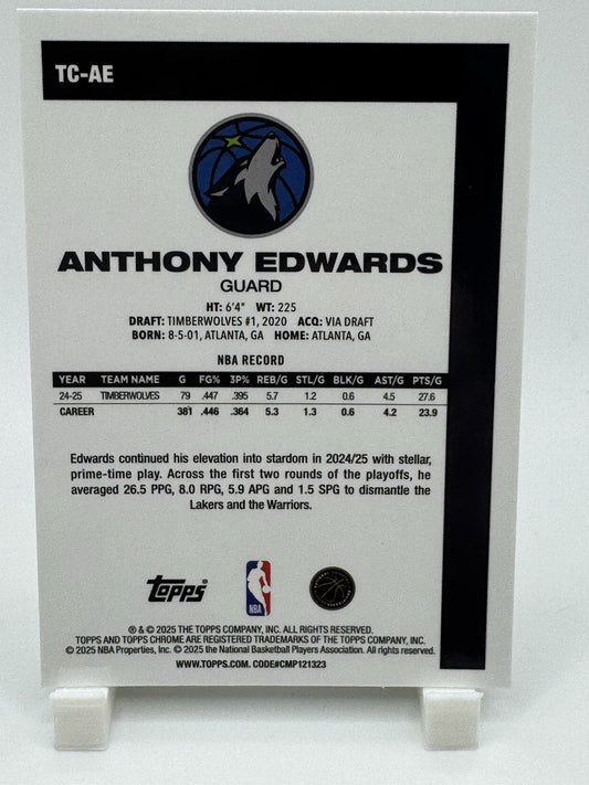 ANTHONY EDWARDS  2025-26 Topps Silver Pack 980-81 Topps Chrome Mojo TC-AE