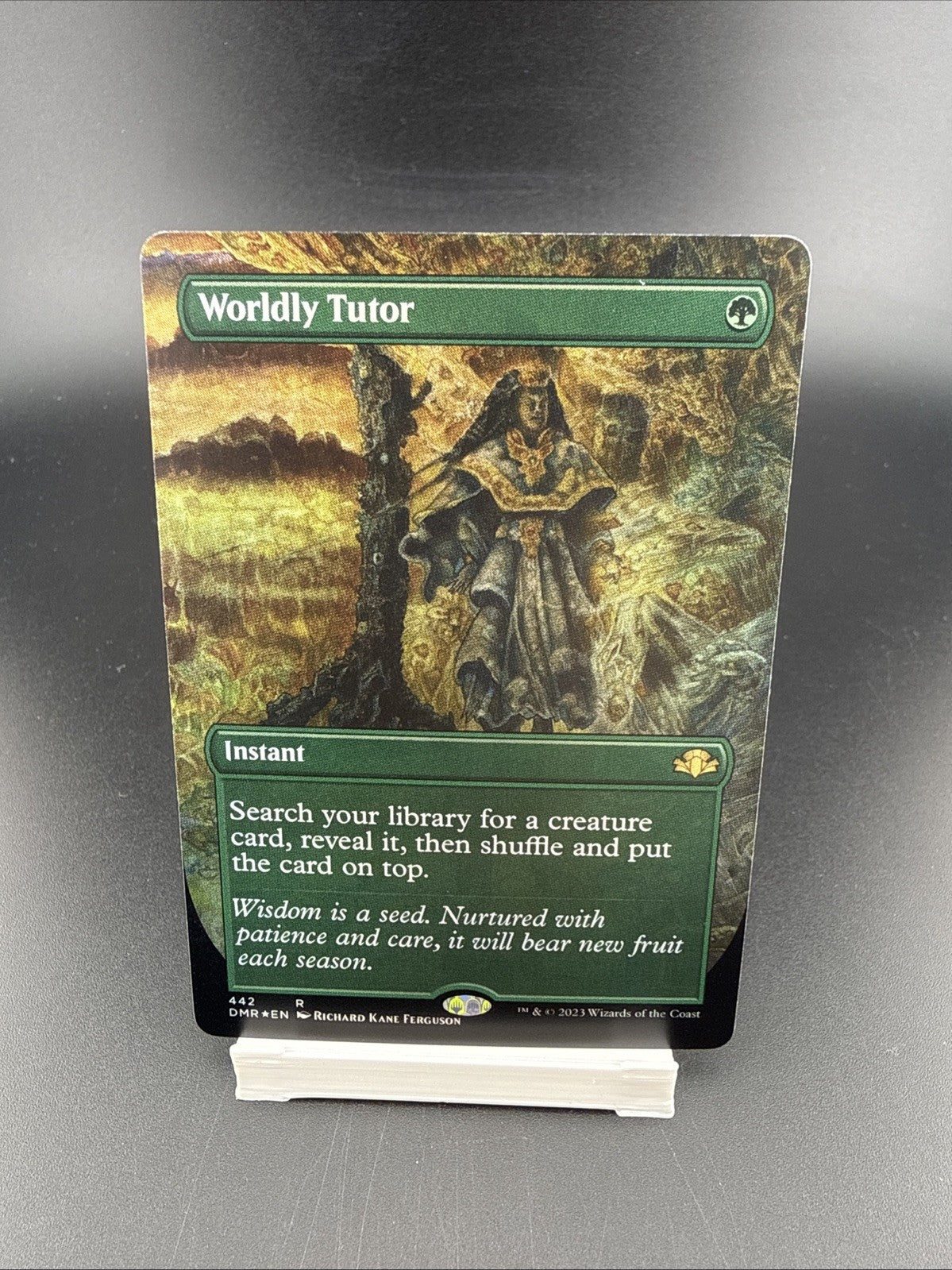 MTG - Worldly Tutor - Borderless  - Foil -  Domaria Remastered