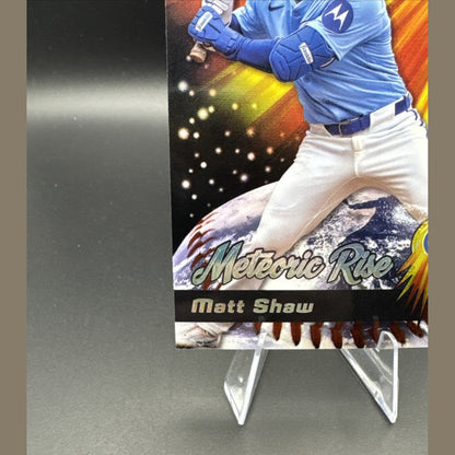 2025 Bowman Chrome Matt Shaw RC Meteoric Rise #MR-9 Chicago Cubs Rookie Insert