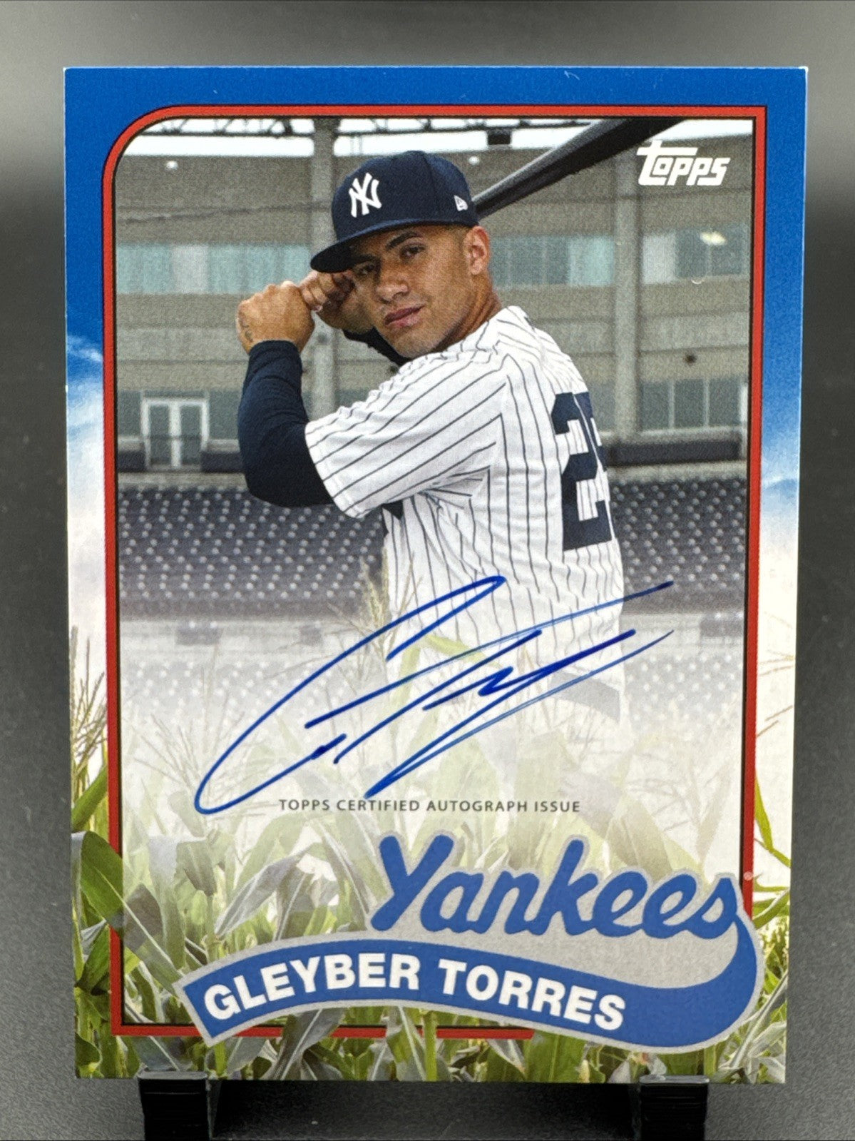 2020 Topps Archives - 1989 Topps Corn Field Autographs Gleyber Torres #89CFA-GT