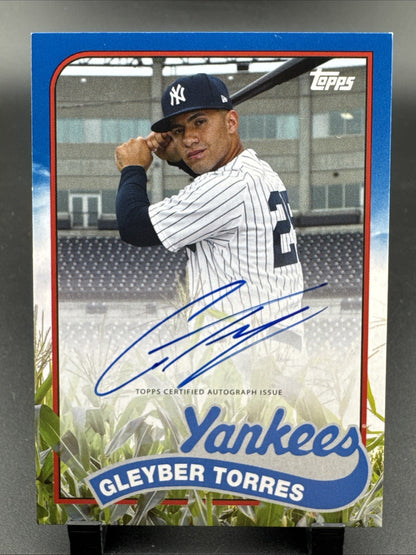 2020 Topps Archives - 1989 Topps Corn Field Autographs Gleyber Torres #89CFA-GT