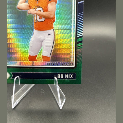 2024 Bo Nix Green Hyper Optic SP Rated Rookie #209 Panini Donruss Prizm Broncos