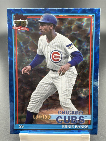 2026 Topps Ernie Banks 7/150 Blue Crackle